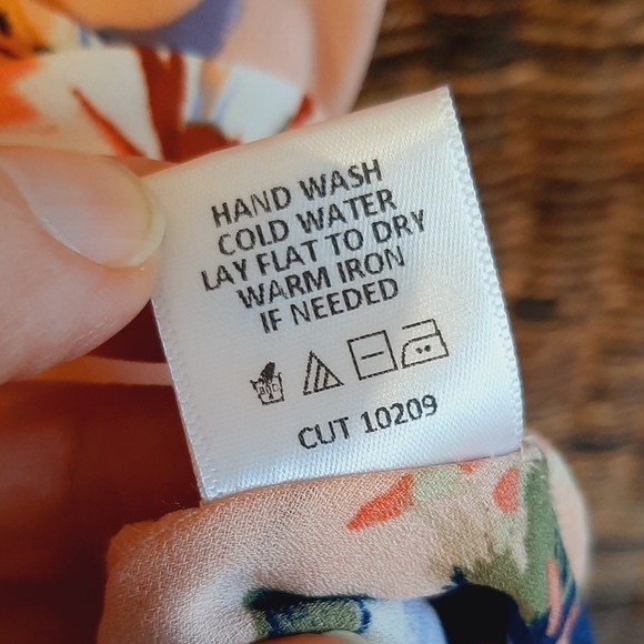 Kenedik Dress Large Pink Floral Ruffle Mini Flutter Sleeves Fairy Cottagecore - Picture 5 of 5